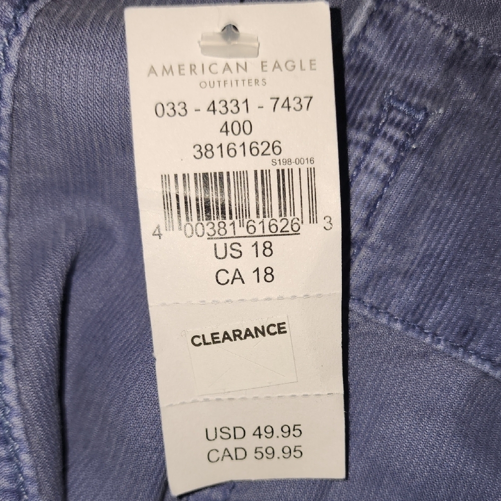 American Eagle Outfitters High Waist Blue 90's Boyfriend Shorts - Picture 4 of 11